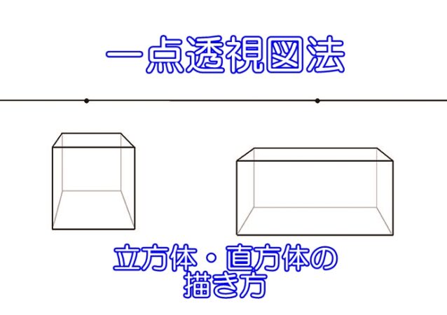 一点透視図法でみる 立方体 直方体の描き方