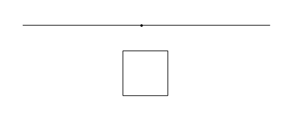 一点透視図法における立方体の面