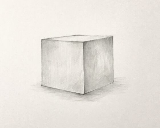 立方体　デッサン