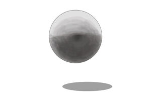 浮いている状態の球体の陰影