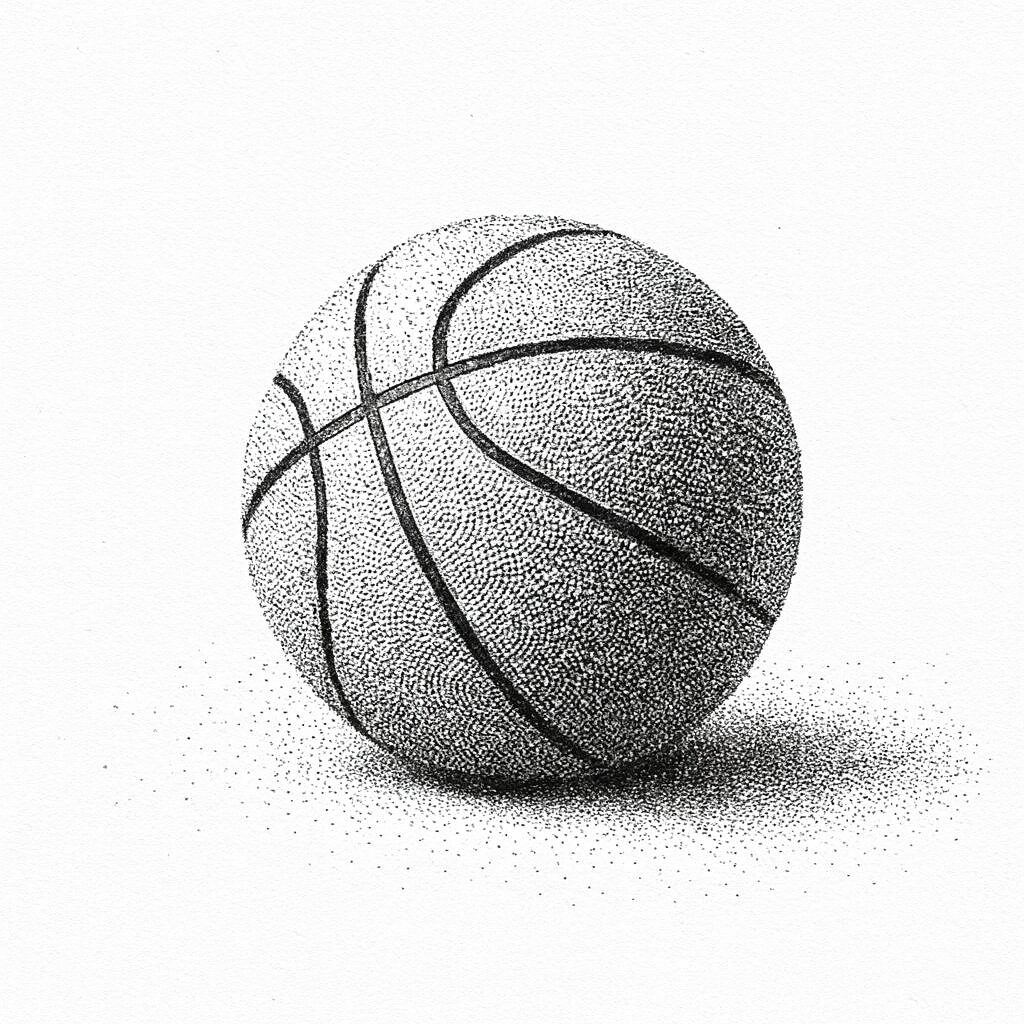 点描画　バスケットボール