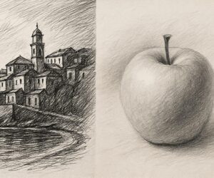 ペン画とデッサン