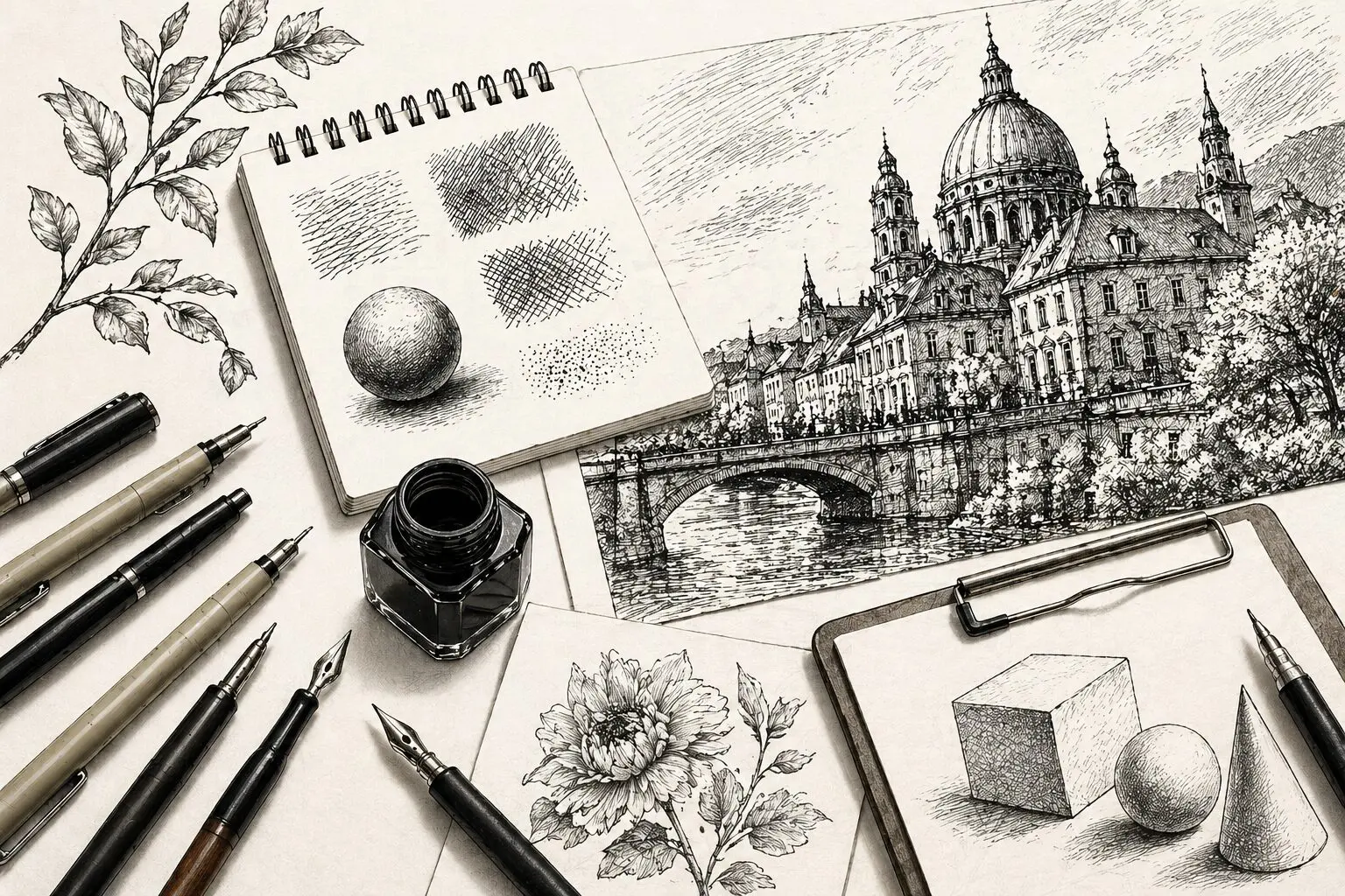 ペン画とは？初心者向けに始め方・道具・描き方をわかりやすく解説