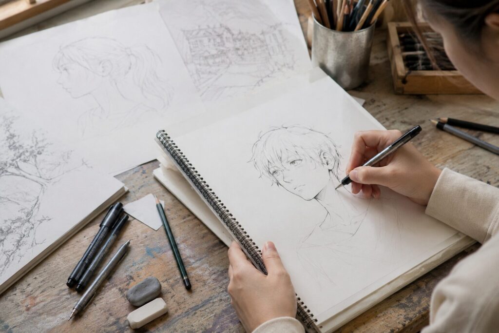 アーティストの作業スペース