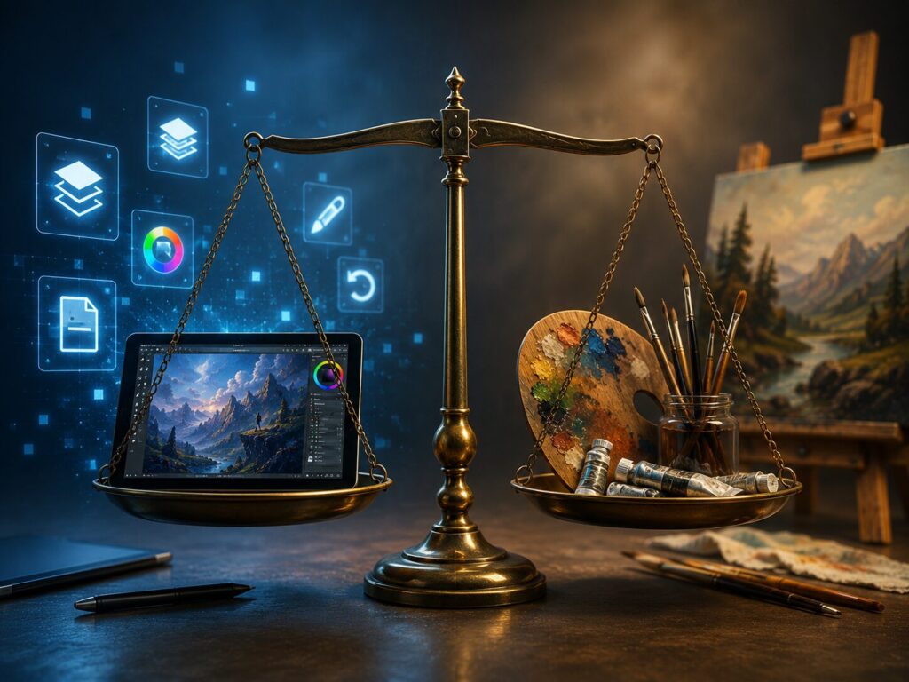 Digital art and its advantages and disadvantages