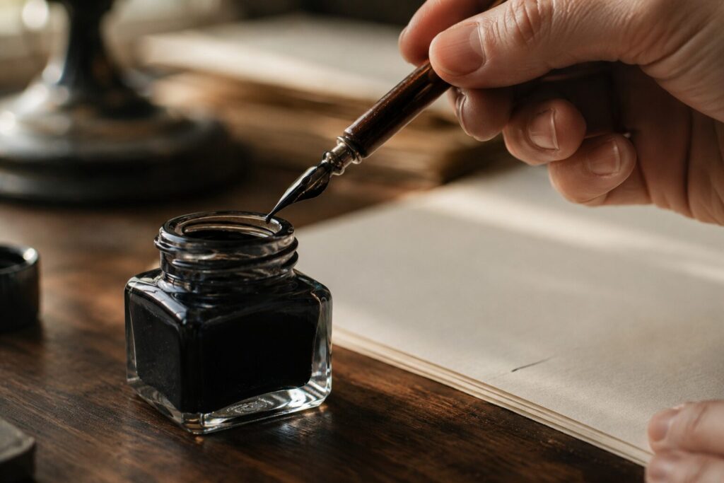 How to use a dip pen