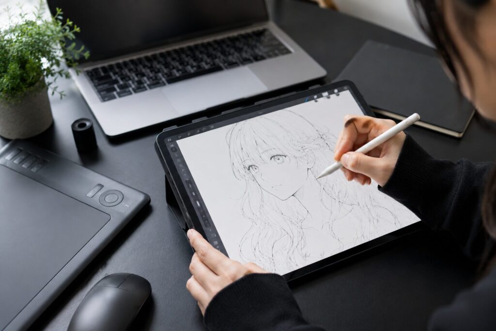 デジタルアート制作の風景
