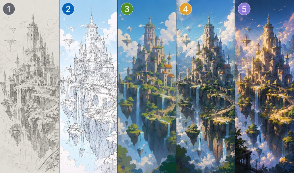 The process of digital painting